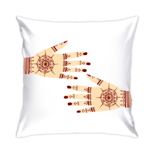 Подушка с принтом Мехенди