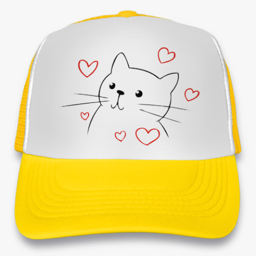 Кепка-тракер с принтом Кот милый