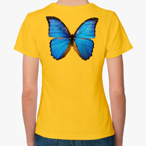 Женская футболка с принтом Крылья Бабочка