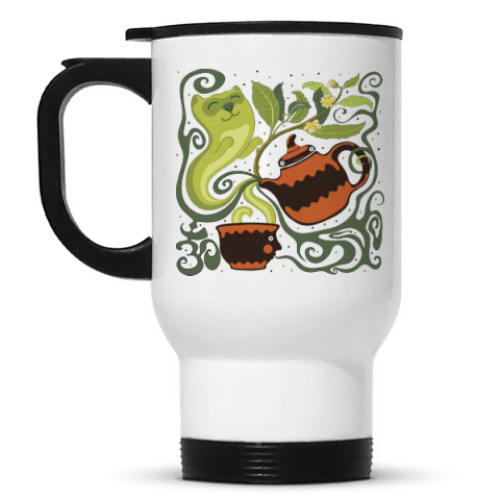 Кружка-термос с принтом Коточай