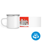 Кружка металлическая белая (круговая запечатка)