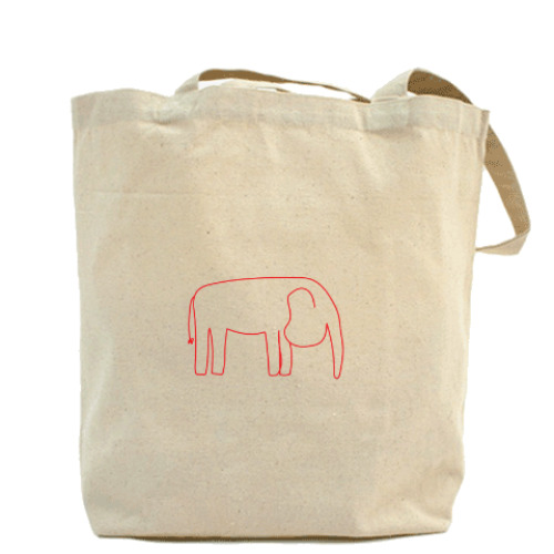 Сумка шоппер с принтом Слон