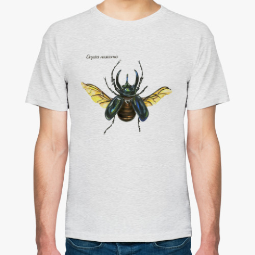 Футболка с принтом Oryctes nasicornis