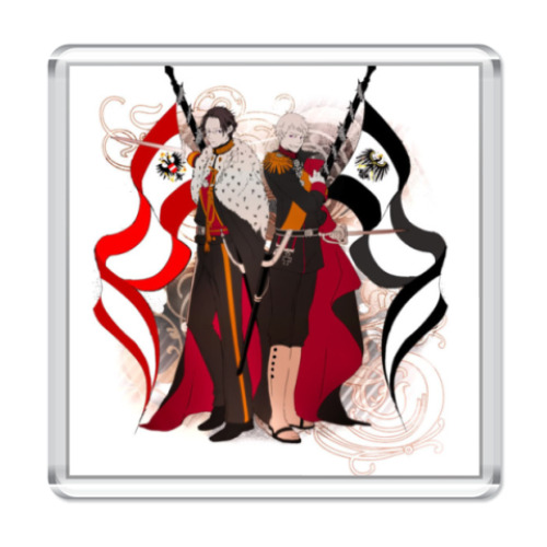 Магнит с принтом Австрия и Пруссия