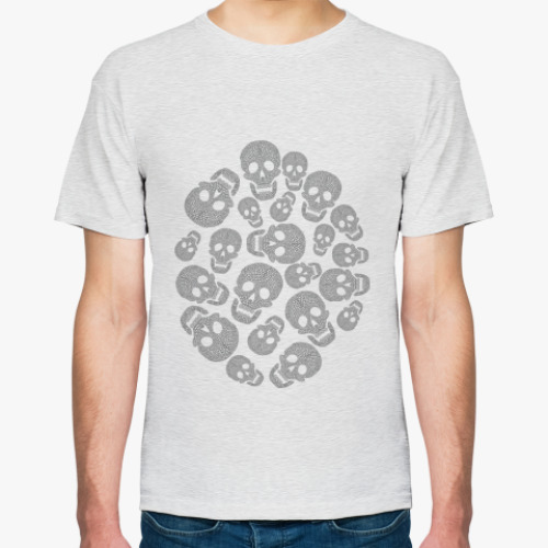 Футболка с принтом   'Черепа в овале'