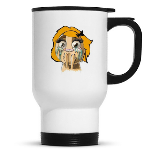 Кружка-термос с принтом Девочка