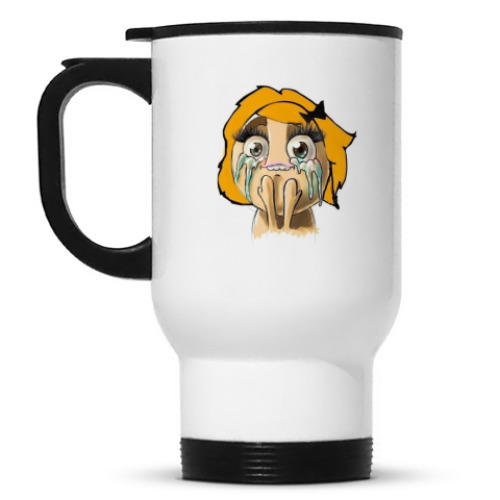 Кружка-термос с принтом Девочка