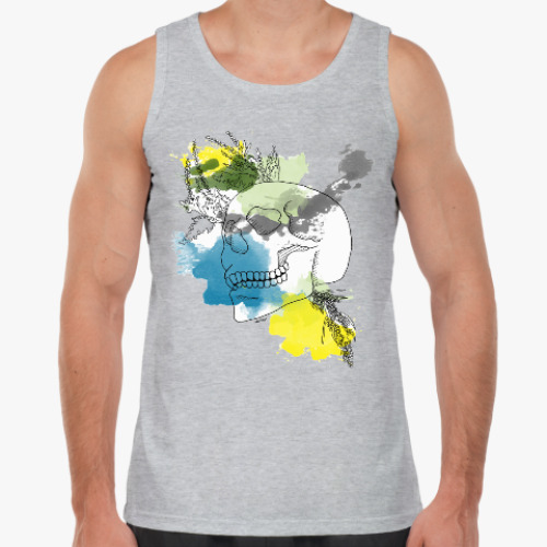 Майка с принтом  Сентябрьский череп