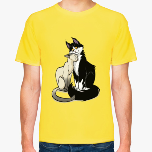 Футболка с принтом Сеня и Котька ля МУР