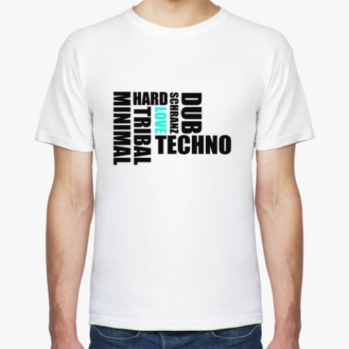 Футболка с принтом Love techno
