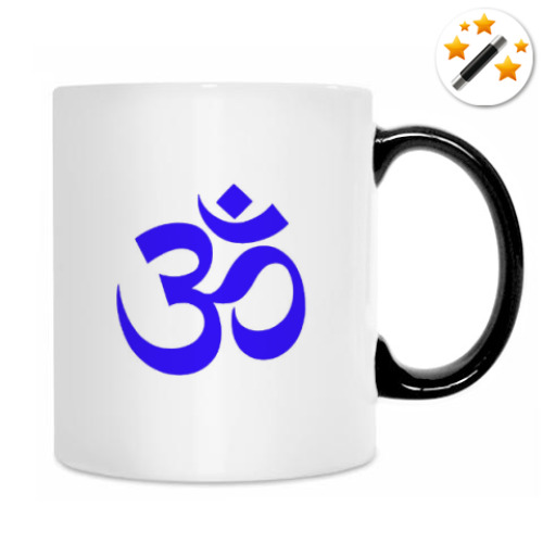 Кружка-хамелеон с принтом Яркая мандала