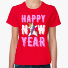 Классическая женская футболка HAPPY NEW YEAR