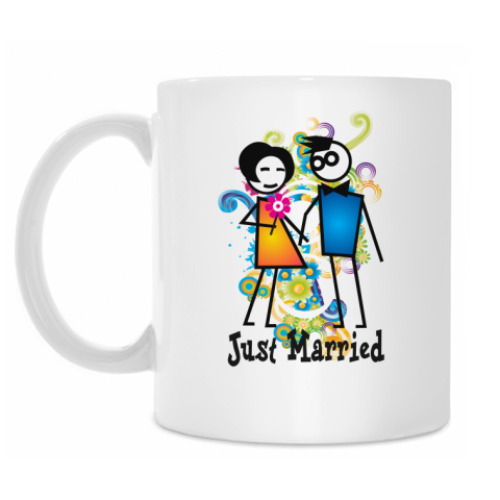 Кружка с принтом Молодожены