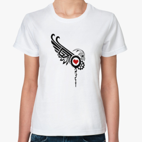 Классическая футболка с принтом Сердце