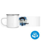 Кружка металлическая белая (круговая запечатка)