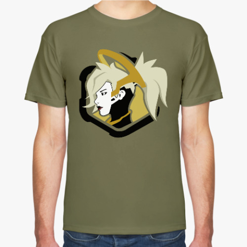 Футболка с принтом Overwatch Mercy (Ангел)