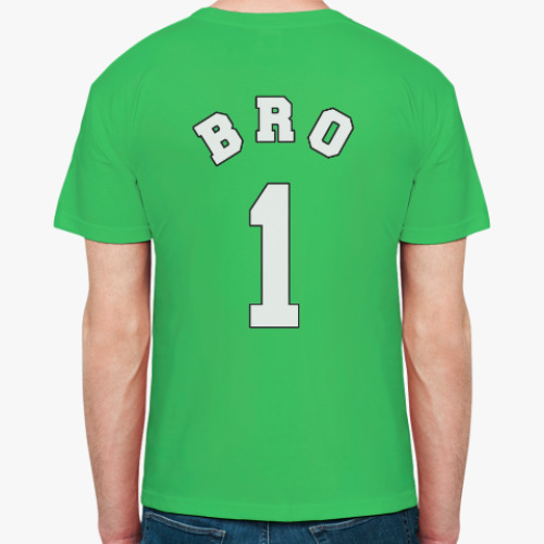 Футболка с принтом Bro number 1