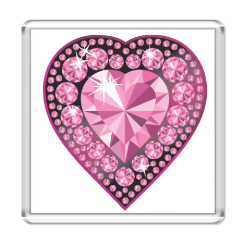 Магнит с принтом I love you - Любовь в сердце