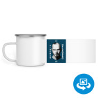 Кружка металлическая белая (круговая запечатка)