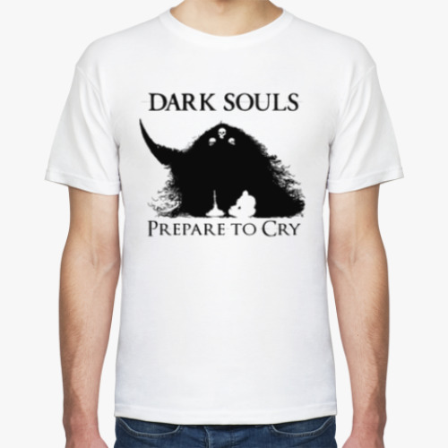 Футболка с принтом Dark souls. Prepare to Cry