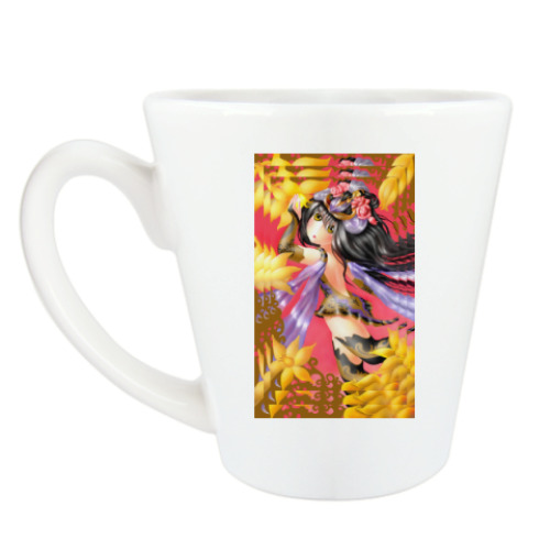 Чашка Латте Танец пчелки аниме Киото