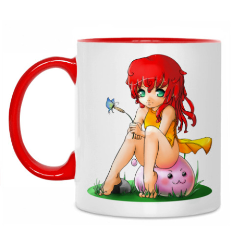 Кружка с принтом Девочка и поринг