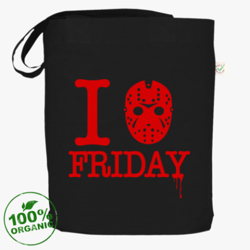 Сумка шоппер с принтом Люблю пятницу
