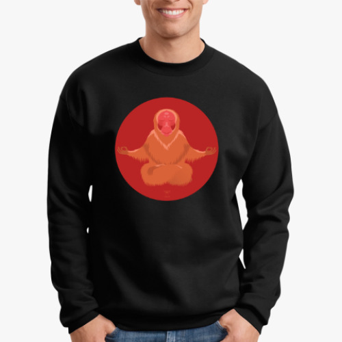 Свитшот с принтом Animal Zen: U is for Uakari