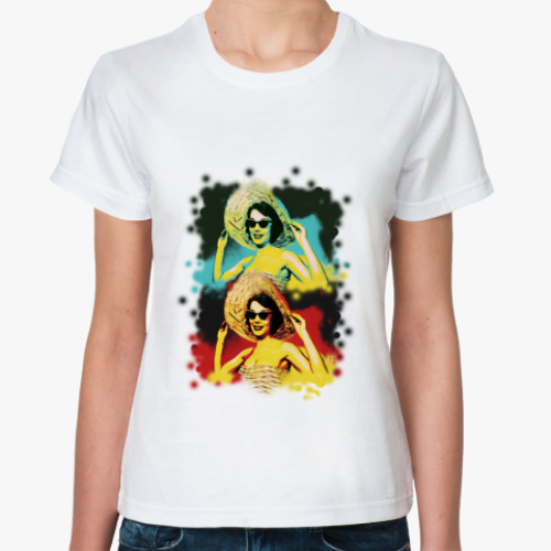 Классическая футболка с принтом popart