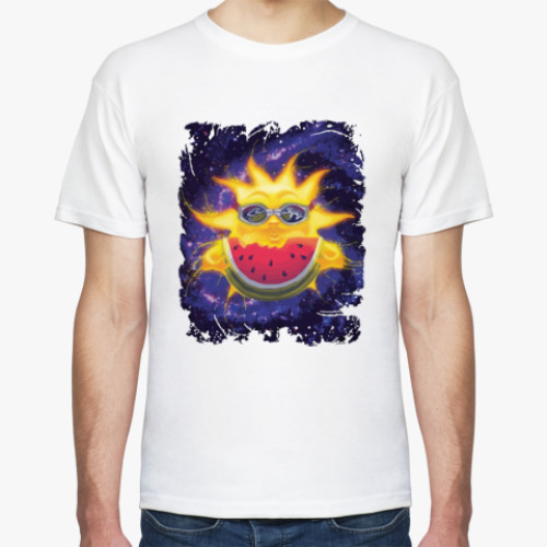 Футболка с принтом Солнечный арбуз