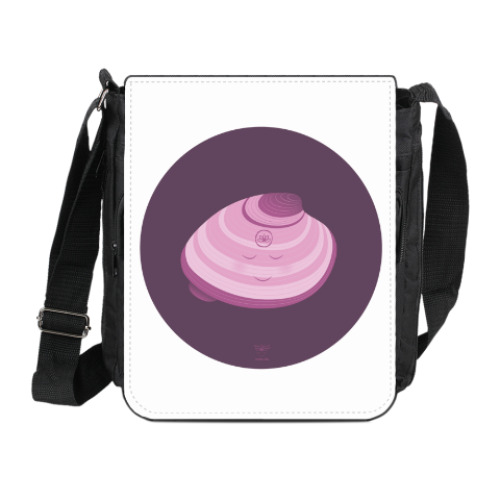 Сумка на плечо (мини-планшет) с принтом Animal Zen: Q is for Quahog