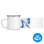 Кружка металлическая белая (круговая запечатка)