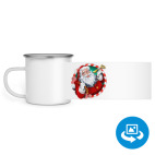 Кружка металлическая белая (круговая запечатка)