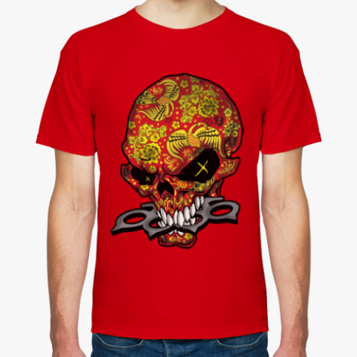 Футболка с принтом Five Finger Death Punch - Хохлома