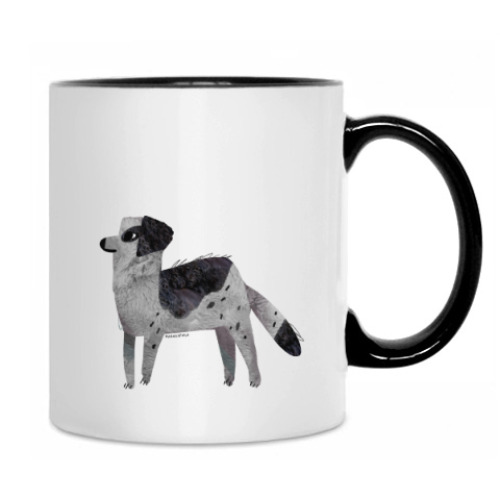 Кружка с принтом Подъезд с дворняжкой