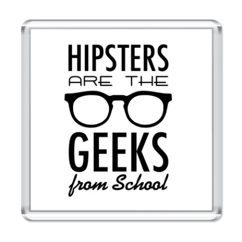 Магнит с принтом 'Hipsters'