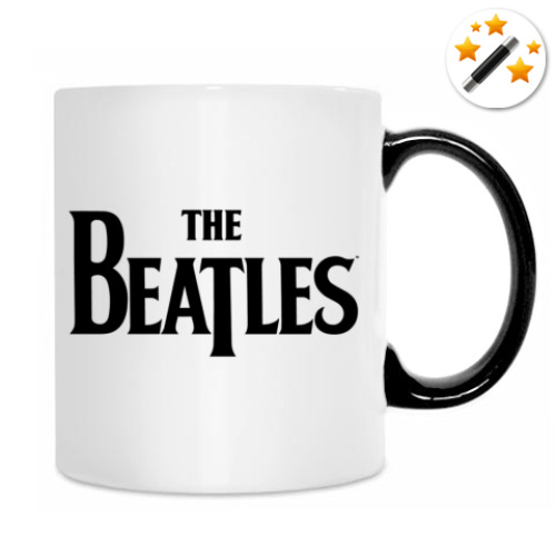Кружка-хамелеон с принтом Beatles