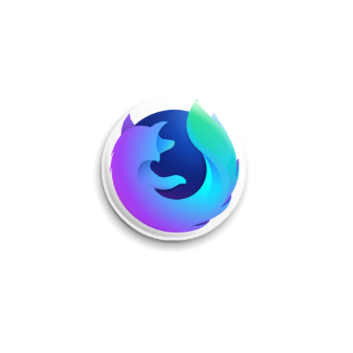 Значок 25мм Firefox Nightly