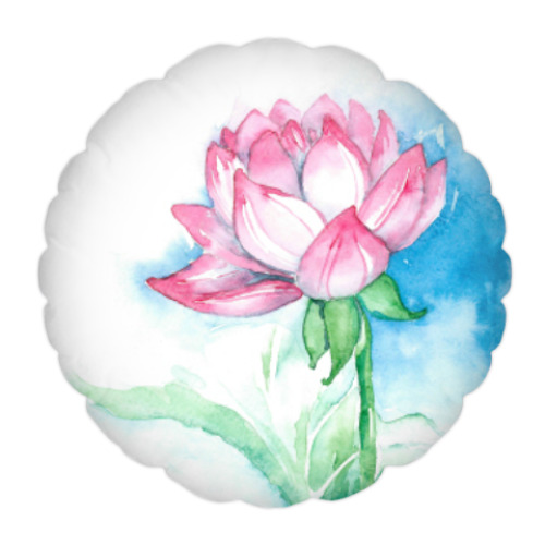 Подушка с принтом Лотос