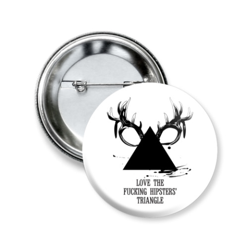 Значок 50мм с принтом 'Triangle'