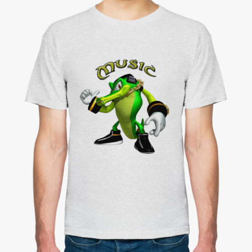 Футболка с принтом  Music Alligator