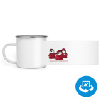 Кружка металлическая белая (круговая запечатка)