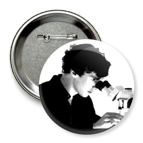 Значок 75мм с принтом Шерлок(Sherlock)