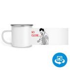 Кружка металлическая белая (круговая запечатка)