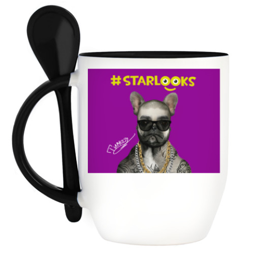 Кружка с ложкой #STARLOOKS