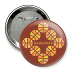 Значок 75 мм Баскетбольные мяч