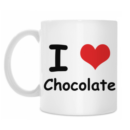 Кружка с принтом  I heart Chocolate