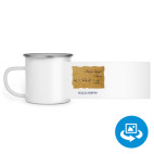 Кружка металлическая белая (круговая запечатка)