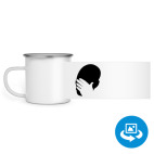 Кружка металлическая белая (круговая запечатка)