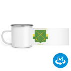 Кружка металлическая белая (круговая запечатка)